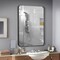 Rectangular Metal Framed Bathroom Mirror with Rounded Corners